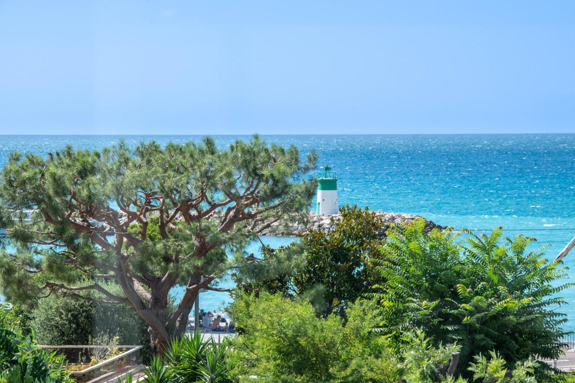 Residence Mediterranee - Beachfront - Sun And Seaview - Pool - Private Parking Cagnes-sur-Mer Eksteriør bilde